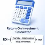 ROI calculator showing return on investment formula